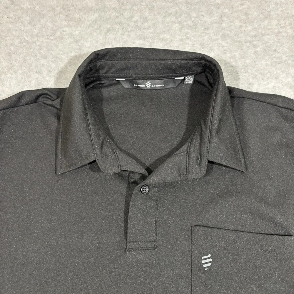 Barber Strong The‎ Barber Polo Mens XXL Hair Repellent Ultra Lightweight Black